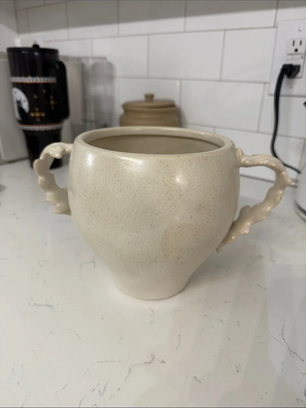 ✨ NEW STUDIO MCGEE short botanical handle ceramic vase